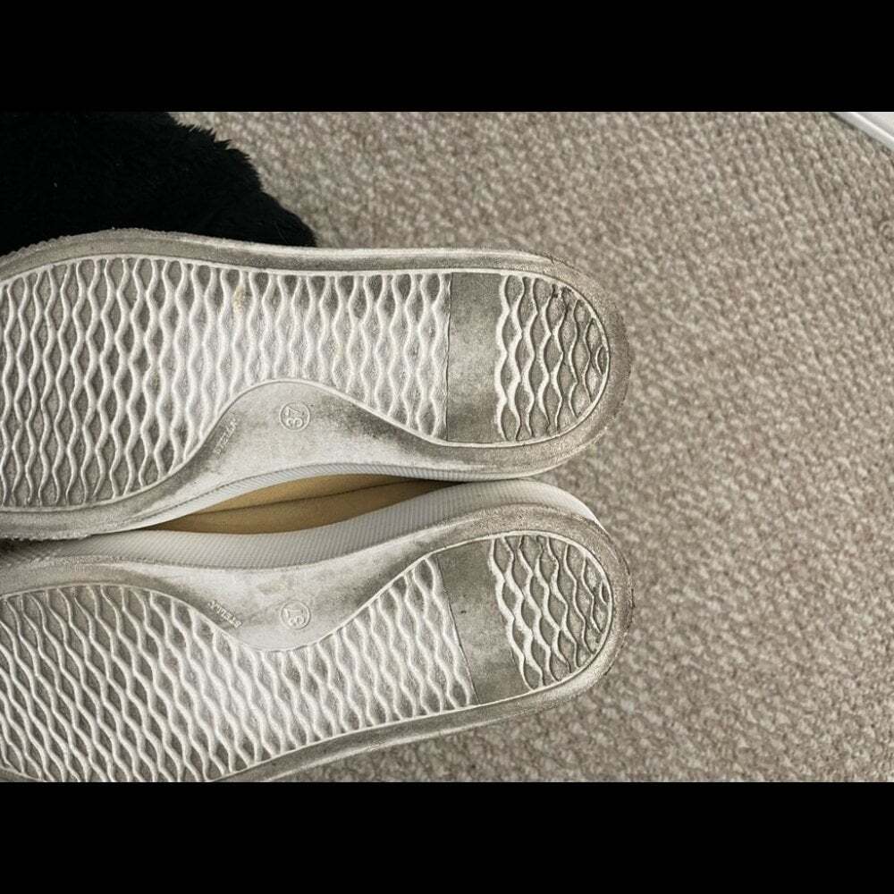MJUS Anthropologie lace up sneaker shoes size 37 cream tan - Picture 6 of 11